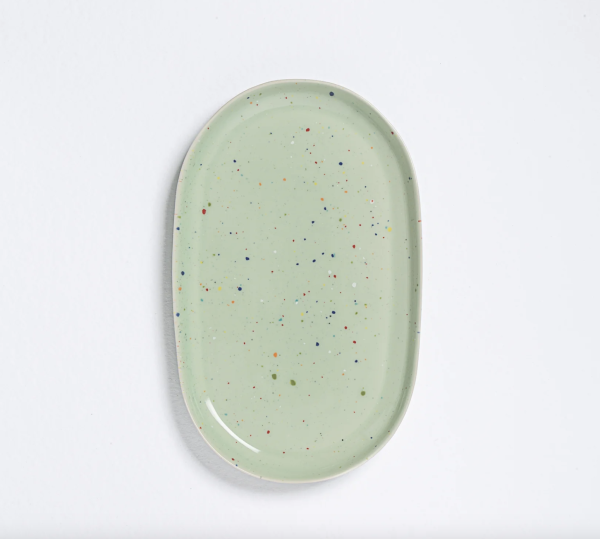 New Party Oval Tray Green